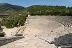 The Theatre of the Sanctuary of Asklepios, seen from the right side, Epidaurus, Greece.