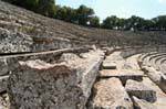 Diazoma and theater bleachers, Epidaurus, Greece.