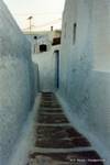 Chora narrow alley, island of Anafi, Greece.