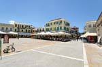 Levkas main square of the capital of Lefkada, Greece.