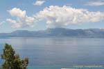 Sea, mountains and clouds, Lefkada, Greece.