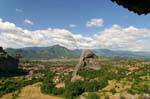 View of the valley from the monastery Agios Nikolaos Anapafsas, Meteora, Greece.