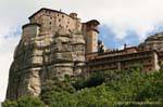 Roussanou chapel transformed into a convent in 1545, Meteora, Greece.