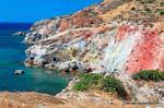 Milos, Paleohori, colorful cliffs, Greece.