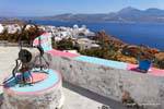Milos, Plaka, pink and blue wells, Greece.