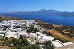 Milos, Plaka, overlooking the village, Greece.