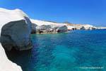 Milos Sarakiniko wear sea, Greece.