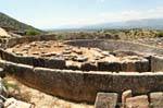 One of the two circles of tombs, discovered by Schliemann, Mycenae, Greece.