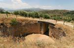 Remains of a circular tholos Mycenae, Greece.