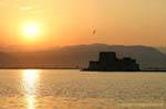Nafplion, sunset on the Bourtzi, Greece.