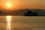 Nafplio, the Venetian Fortress Bourdzi, Greece.