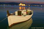 Boat in the Argolic Gulf Nafplion, Greece.