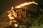Illuminations on Palamidi, Nafplion, Greece.
