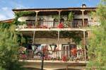 House typical balconnée, Afissos, Pelion, Greece.