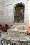 Staircase and old entry, Pinakates, Pelion, Greece.