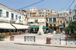 Place in the center of the old town, Poros, Greece.