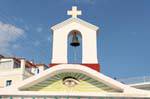 Steeple of the chapel to the eye, Poros, Greece.