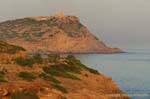 Panorama at sunset on Cape Sounion, Attica, Greece.