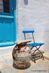 Serifos, Hora, amphora and chair, Greece.