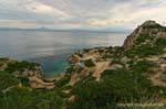 The Peloponnesian coast and the Gulf of Corinth seen from the top of the Heraion of Perachora, Greece.