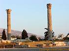 Columns of Olympian Zeus and Temple of Zeus, Athens, Greece.