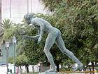 Statue of Syntagma Square, bronze of an athlete, Athens, Greece.