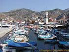 The small port and fishing boats, Hydra, Greece.