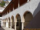 Arcades of the Dormition, Hydra, Greece.