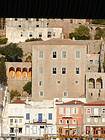 Manor house with traditional architecture, Hydra, Greece.