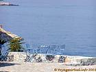 On the terrace of a cafe, Hydra, Greece.