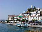 View of the port of Poros, Greece.
