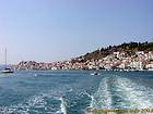 Departure from the island of Poros, Greece.