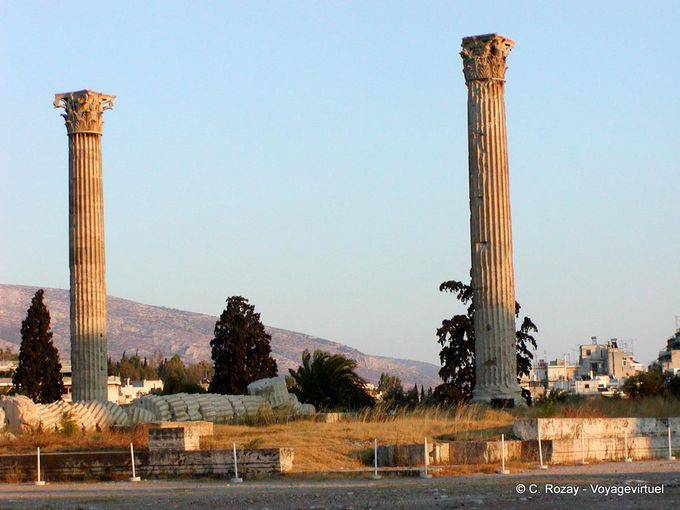 Columns of Olympian Zeus and Temple of Zeus, Athens - Greece