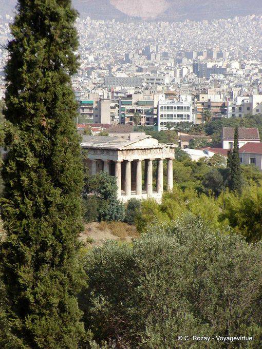 Athens, City View and the Temple of Hephaestus - Greece