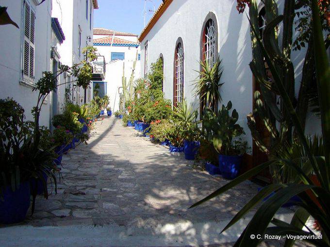 History of blue pots, Hydra - Greece