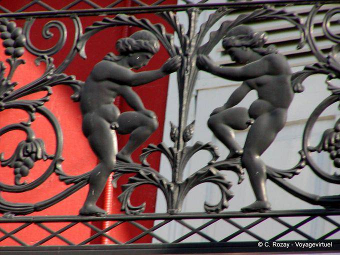 Balcony of wrought iron detail, Hydra - Greece