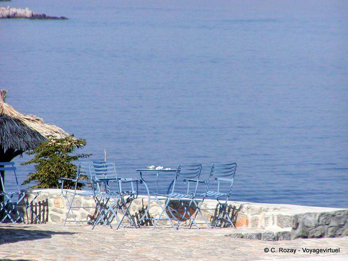 On the terrace of a cafe, Hydra - Greece