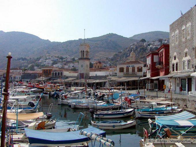 The boats in the harbor, Hydra - Greece