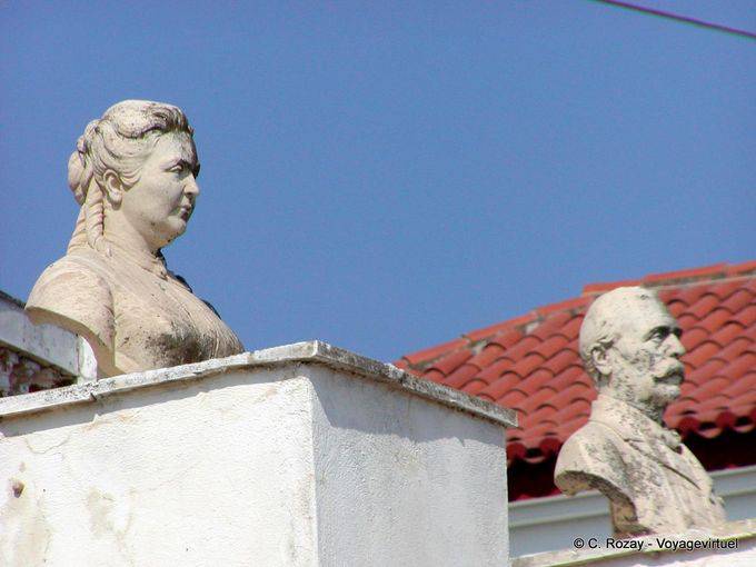Busts of figures of the island of Spetses - Greece