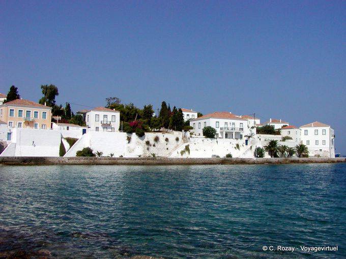 The houses on the ledge, Spetses - Greece