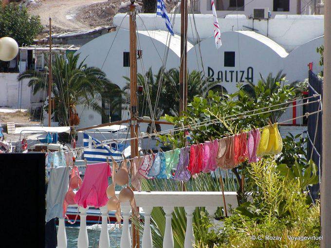 Drying laundry, Spetses - Greece