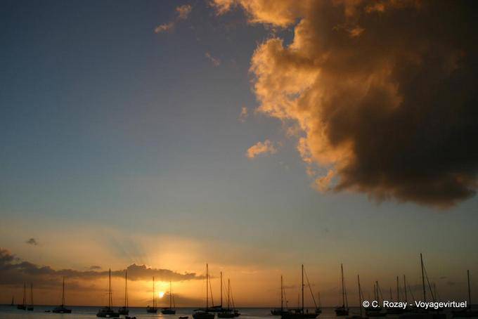 Port of Deshaies, sunset - Guadeloupe