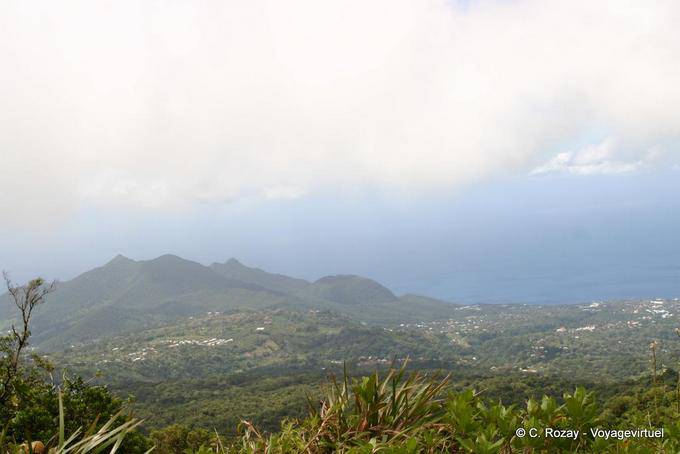 View South of the island of Basse-Terre from the slopes of the Soufriere, the old lady - Guadeloupe