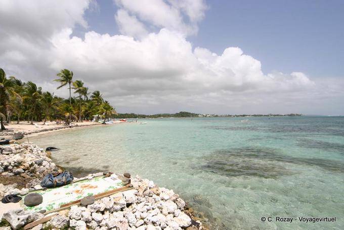 Transparency of the water looking towards Sainte-Anne - Guadeloupe