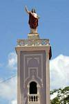 Statue on the seat of the bishop, to the Notre Dame Cathedral, Basse-Terre, Guadeloupe.
