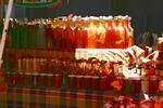 Stall of local products, with rums of all kinds, covered market, Basse-Terre, Guadeloupe.