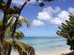 Caribbean clouds, beach of Anse du Souffleur, Guadeloupe.