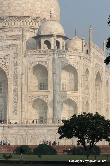 Agra Taj Mahal Vue Angle Droit - India