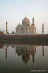 Agra Taj Mahal sunset yamuna reflect.