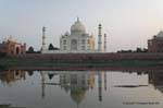 Agra Taj Mahal sunset yamuna reflect.